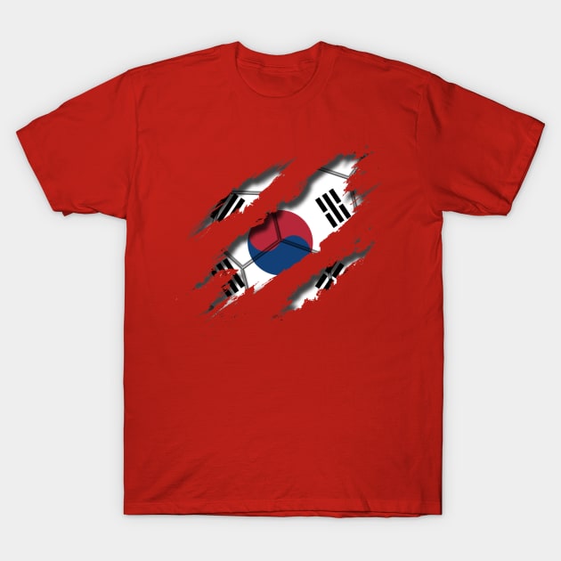 South Korea Football T-Shirt by blackcheetah